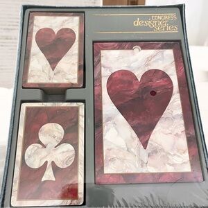 Vintage Congress Double 2 Deck Playing Cards With Score Pad NEW